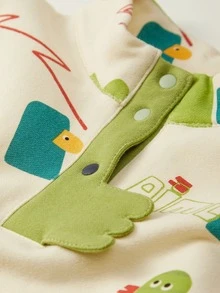 小女童字母和卡通圖案洋裝