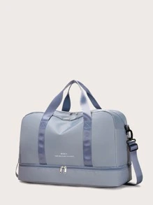 JIAKALIE 1pc Letter Graphic Training Bag - Dusty Blue - View 6