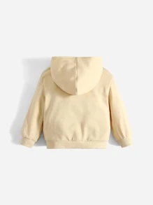 SHEIN 女婴熊字母图案卫衣 - 米色 - 查看 2