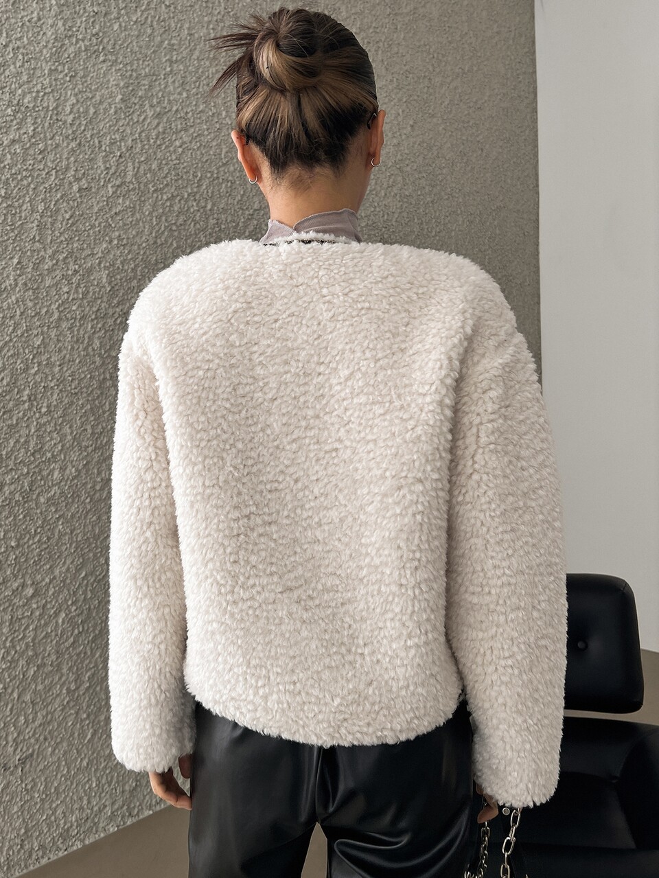 Double Breasted Teddy Jacket
