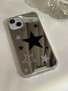 Star Pattern Mirror Phone Case Compatible With iPhone 15/15Pro/15Plus/15Promax - Multicolor - View 4