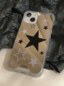 Star Pattern Mirror Phone Case Compatible With iPhone 15/15Pro/15Plus/15Promax - Multicolor - View 5