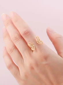 Nhẫn trang trí hình con bướm - Vàng - Xem 4