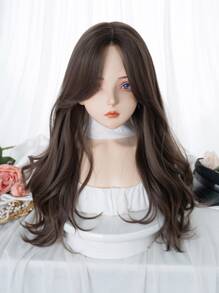 alicegarden Lace Front Long Straight Synthetic Wig - Brown - View 1