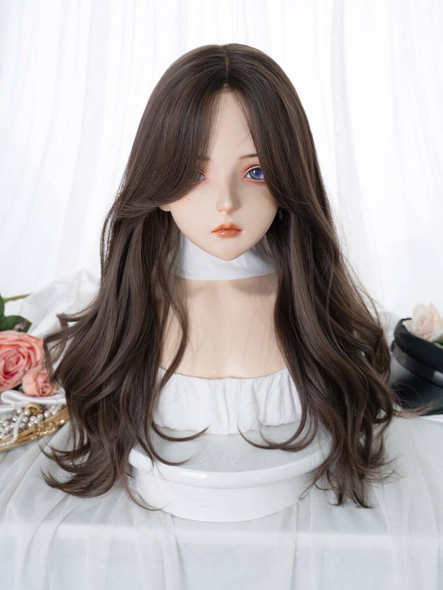 alicegarden Lace Front Long Straight Synthetic Wig - Brown - View 1