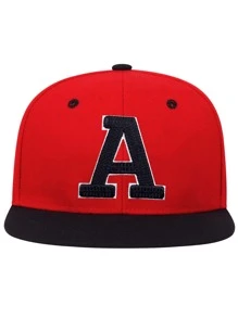 Men American Flag Embroidered Letter Patch Decor Hip Hop Cap - Multicolor - View 3