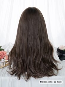 alicegarden Lace Front Long Straight Synthetic Wig - Brown - View 2