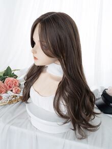 alicegarden Lace Front Long Straight Synthetic Wig - Brown - View 5