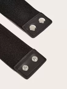 Party Snap Button Belt Halloween Christmas Summer, School Fall, Autumn, Halloween - Black - View 4