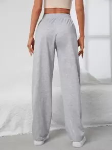 INAWLY Pantalones deportivos de cintura elástica con bolsillo oblicuo