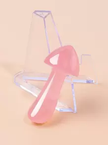 1pc Mushroom Design Stone Gua Sha Board - Pink - View 2