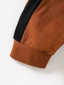 Bé trai sơ sinh Khối màu Áo thun & Tương phản Đường may bên Quần thể thao - Nhiều màu - Xem 6