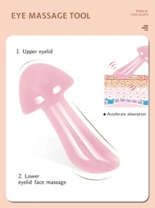 1pc Mushroom Design Stone Gua Sha Board - Pink - View 6