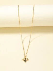 Rhinestone Decor Bee Charm Vòng cổ - Xem 2