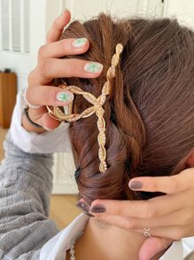 DAZY 仿珍珠装饰发爪优雅爪夹发夹发夹发颚夹发夹发夹发夹