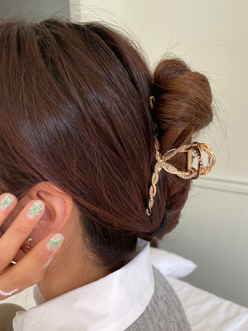 Faux Pearl Decor Hair Claw Elegant Claw Clips Hair Clips Hair Jaw Clip Hair Clamps Hair Clutch Hair Catcher Clip