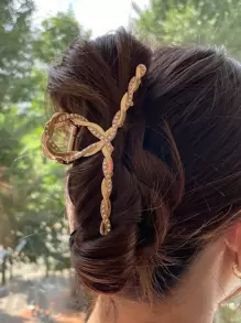 DAZY 仿珍珠装饰发爪优雅爪夹发夹发夹发颚夹发夹发夹发夹