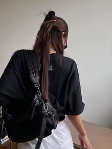 DAZY Solid Hair Clip For Daily Use For Girls Hairstyles Casual Street Claw Clips Hair Claws Hair Barrettes - Silver - View 5