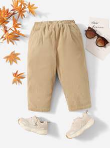 SHEIN Baby Elastic Waist Pants - Apricot - View 1
