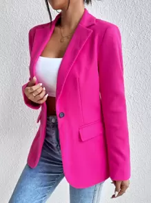 Chiquease 西裝領翻蓋細節單釦西裝外套