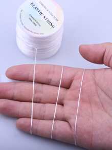 60m 彈性串珠繩線,用於項鍊、手鍊製作 - 白色 - 查看 1