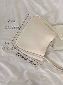 極簡風格單肩包帶內袋 - 米色 - 查看 6