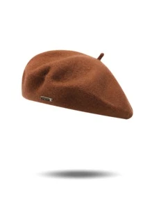 LEAJOURNO. 1頂針織貝雷帽,適用於女性/男性,復古且時尚的畫家帽,秋/冬季時尚優雅