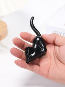 1pc Cat Design Decoration Craft - Black - View 3