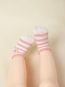 3pairs Baby Cartoon Graphic Socks