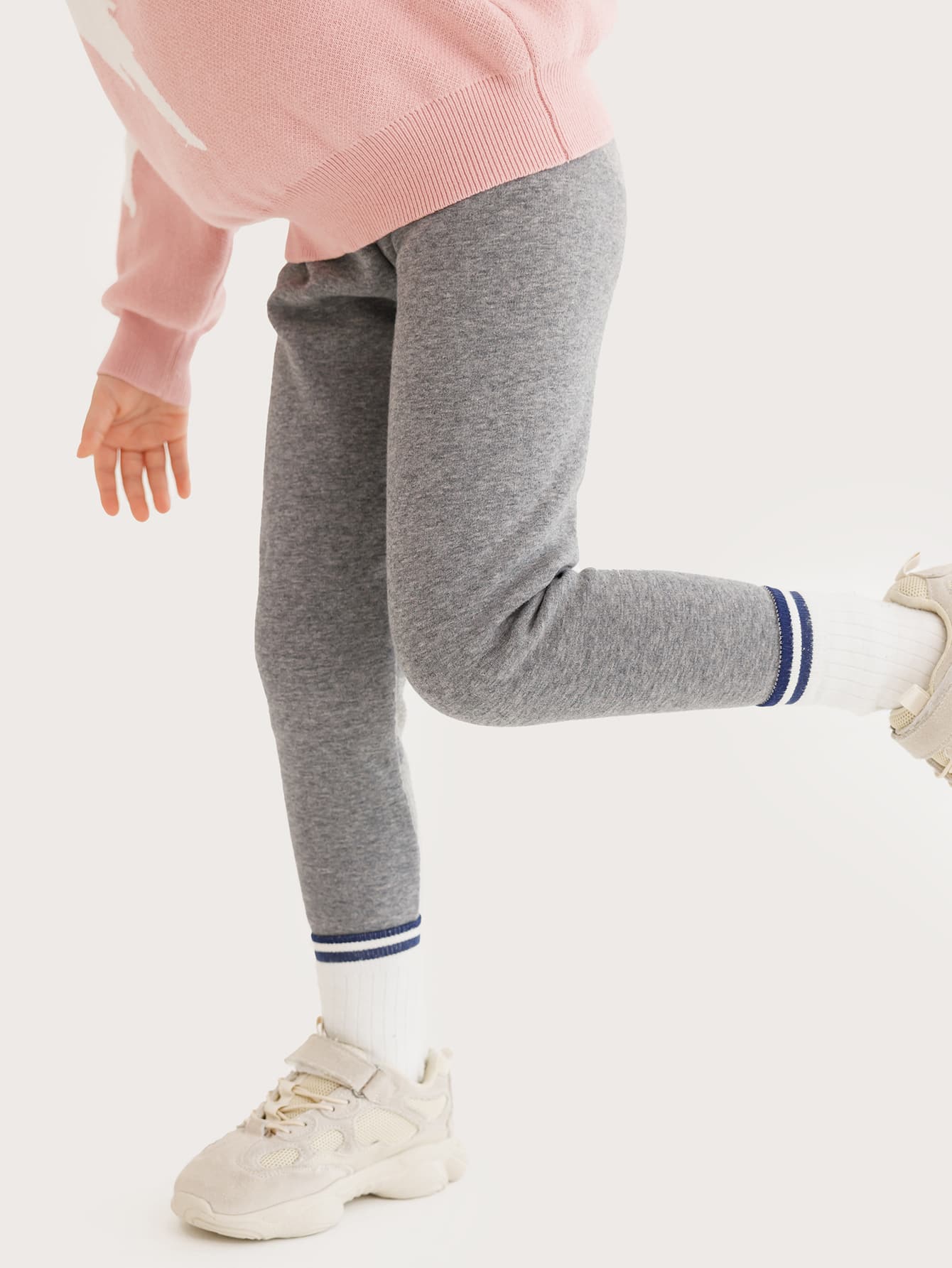 小女童雜色針織保暖緊身打底褲