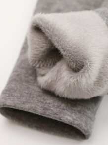 小女童雜色針織保暖緊身打底褲