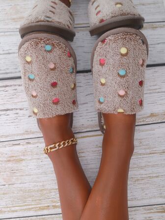 Dot Detail Bedroom Slippers