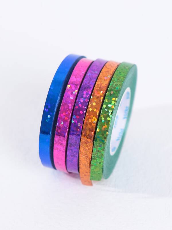 5rolls Glitter Gift Wrapping Ribbon SHEIN USA