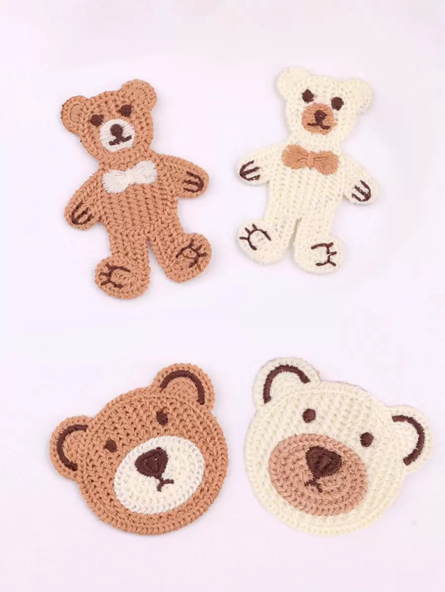 8pcs Cartoon Bear Design Iron-on Patch - Multicolor - View 1