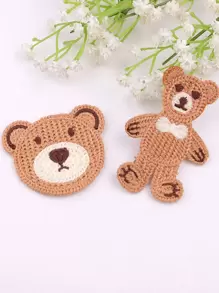 8pcs Cartoon Bear Design Iron-on Patch - Multicolor - View 5
