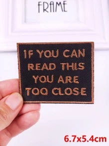 2入組標語繡花DIY貼布 - 彩色 - 查看 3