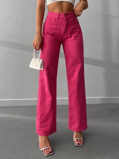 EURMUSE Zip Fly Slant Pocket Jeans