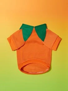 1入組寵物萬聖節裝套頭毛衣,可愛卡通南瓜圖案 - 彩色 - 查看 3