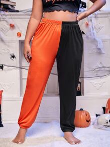 Hơn Halloween Hai âm Quả bí ngô & Bộ xương In tay Quần ngủ - Nhiều màu - Xem 2