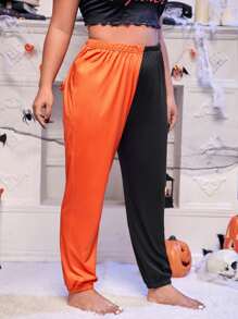 Hơn Halloween Hai âm Quả bí ngô & Bộ xương In tay Quần ngủ - Nhiều màu - Xem 4