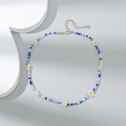 花朵装饰串珠项链 情人节、妈妈、母亲、母亲节、礼物