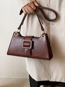 極簡風格法棍包 - 咖啡棕 - 查看 1