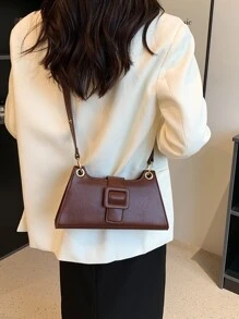 極簡風格法棍包 - 咖啡棕 - 查看 2