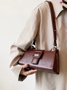 極簡風格法棍包 - 咖啡棕 - 查看 3