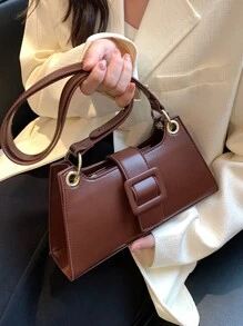 極簡風格法棍包 - 咖啡棕 - 查看 4