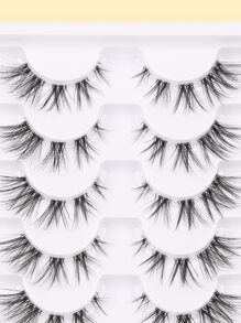 7 cặp lông mi giả siêu dài - màu đen - Xem 7