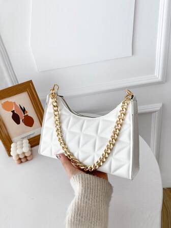 Lightweight,Business Casual Quilted Pattern Chain Bag, Mother's Day Gift For Mom For Teen Girls Women College Students,Rookies & White-Collar Workers Perfect For Office,College,Work ,Business,Commute,Outdoors, Travel, Outings