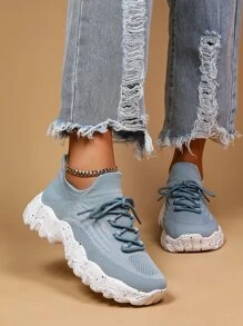 2025 Autumn Women's Lightweight Breathable Lace-Up Casual Sneakers, Fashionable Versatile Leisure Shoes