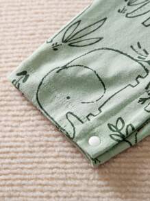 Đứa bé trai In hình con voi 2 trong1 Áo liền quần - Nhiều màu - Xem 5