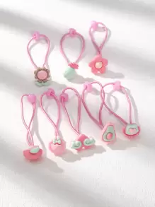 20 piezas Surtido de estilo de accesorios para el cabello de niñas con flores, mariposas y animales de dibujos animados de resina